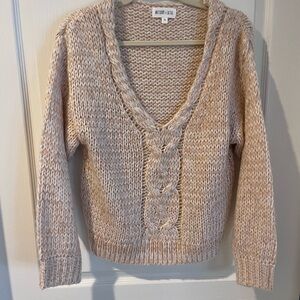 Whiteroom + Cactus Cozy Beige Knit Sweater Size XS loose knit sweater